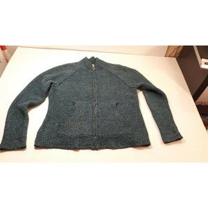 Natural Reflections Womens Size Large Green Black Zip Up Jacket